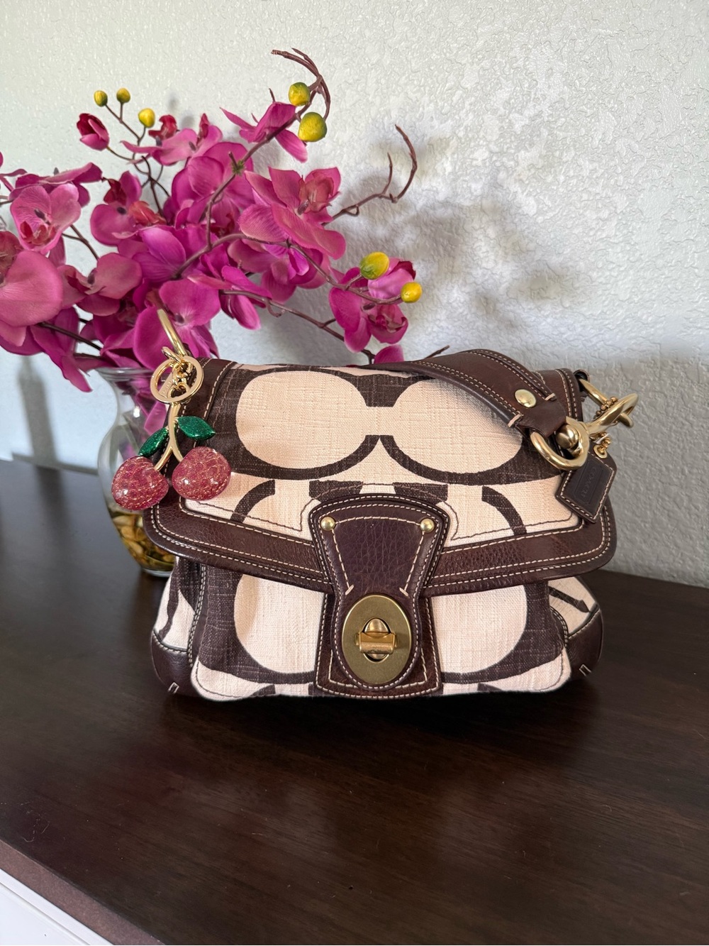 Coach Legacy 65th Anniversary Ali Slim Flap shoulder bag Turn Lock accent charm